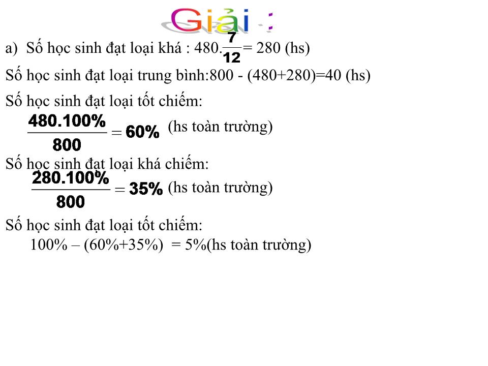 Bài giảng Đại số Lớp 6 - Tiết 102: Biểu đồ phần trăm - Lê Thị Hồng Hoa trang 3