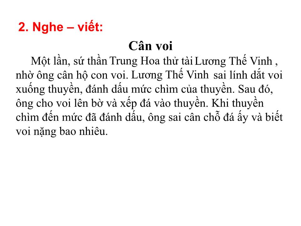 Bài giảng Tiếng Việt Lớp 2 - Ôn tập giữa học kì I (Tiết 4) trang 5