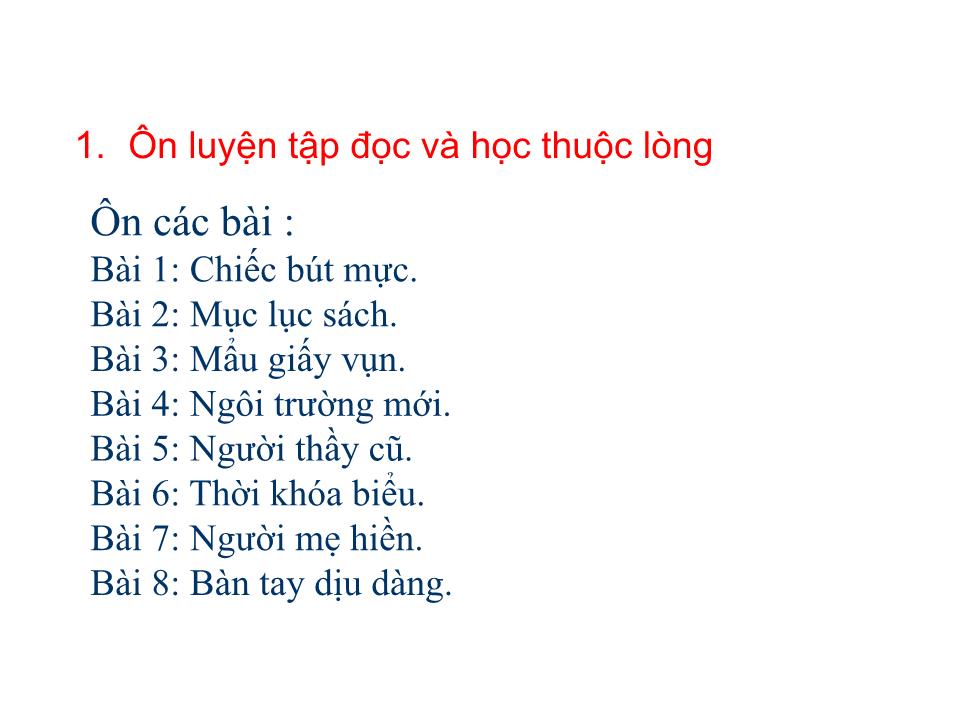 Bài giảng Tiếng Việt Lớp 2 - Ôn tập giữa học kì I (Tiết 5) trang 4