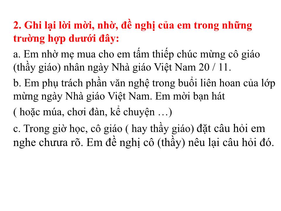 Bài giảng Tiếng Việt Lớp 2 - Ôn tập giữa học kì I (Tiết 7) trang 5