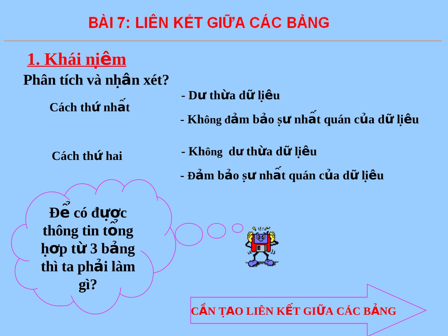 Bài giảng Tin học Lớp 12 - Bài 7: Liên kết giữa các bảng trang 8