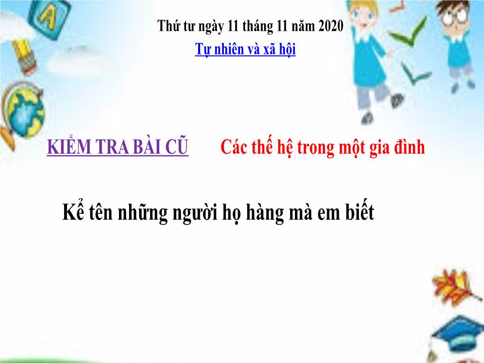 Bài giảng Tự nhiên và xã hội Lớp 3 - Họ nội, họ ngoại trang 2