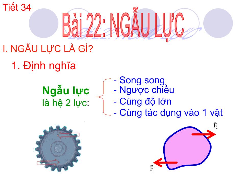 Bài giảng Vật lí Lớp 10 - Bài 22: Ngẫu lực trang 9