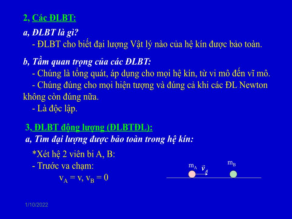 Bài giảng Vật lí Lớp 10 - Bài 23: Định luật bảo toàn động lượng trang 3