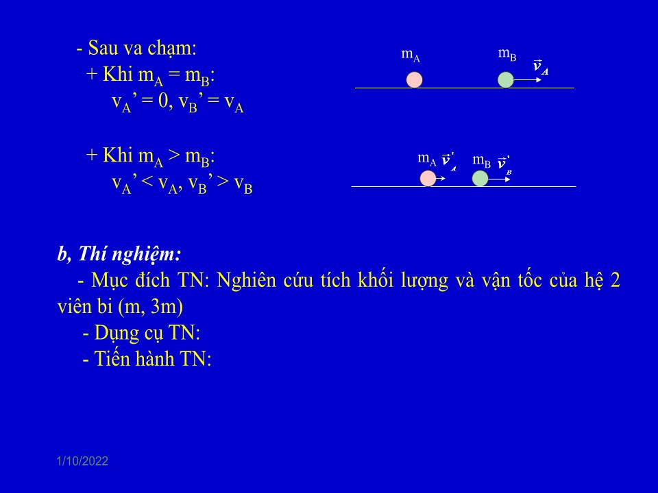 Bài giảng Vật lí Lớp 10 - Bài 23: Định luật bảo toàn động lượng trang 4