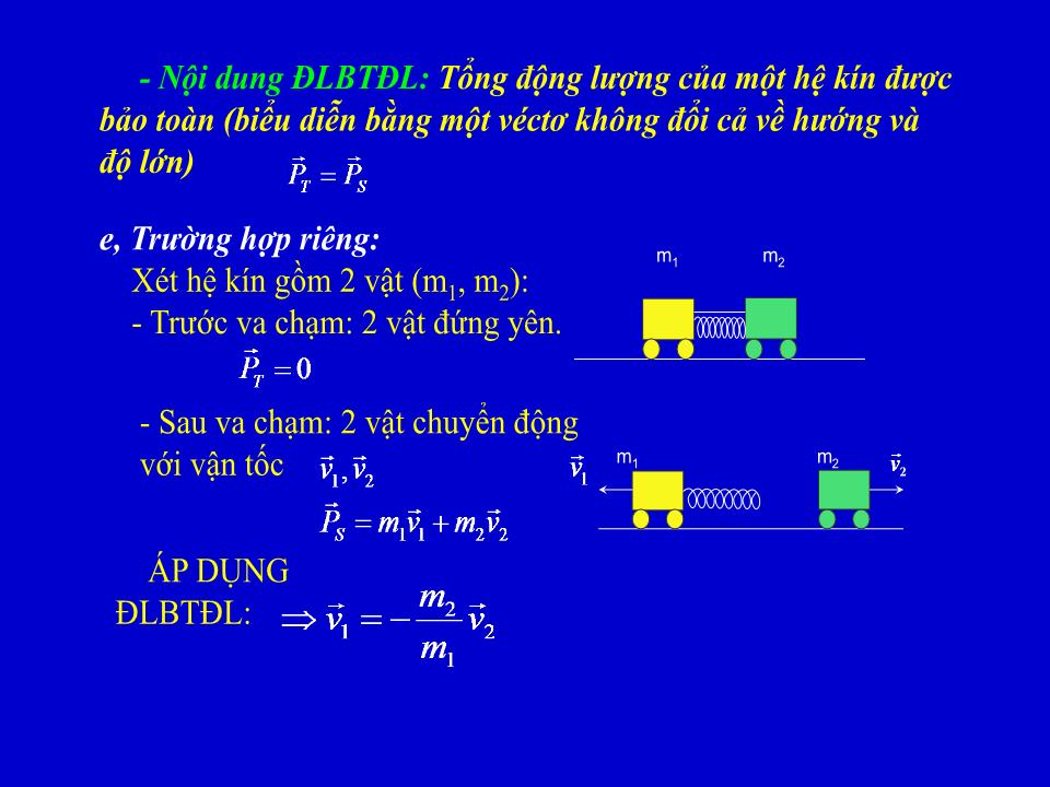 Bài giảng Vật lí Lớp 10 - Bài 23: Định luật bảo toàn động lượng trang 9