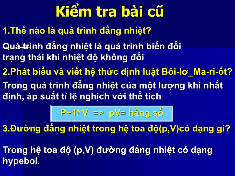 Bài giảng Vật lí Lớp 10 - Bài 30: Quá trình đẳng tích định luật Sác-Lơ trang 2