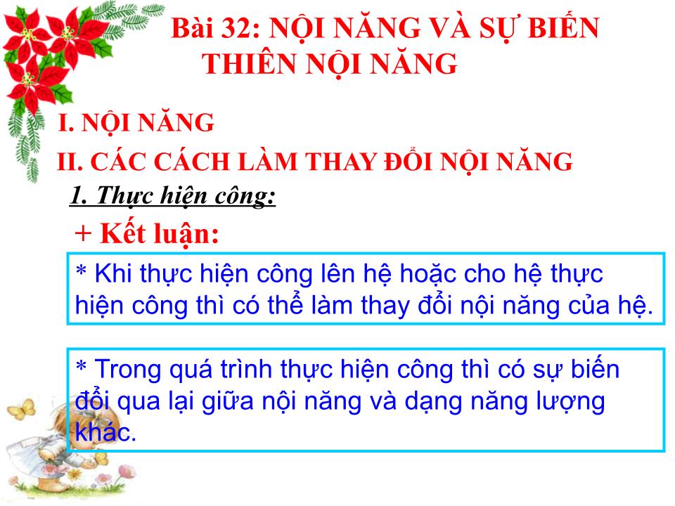 Bài giảng Vật lí Lớp 10 - Bài 32: Nội năng và sự biến thiên nội năng trang 10