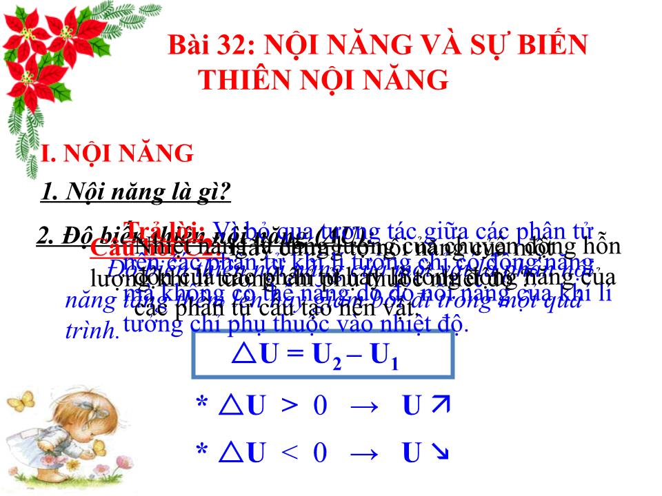 Bài giảng Vật lí Lớp 10 - Bài 32: Nội năng và sự biến thiên nội năng trang 7