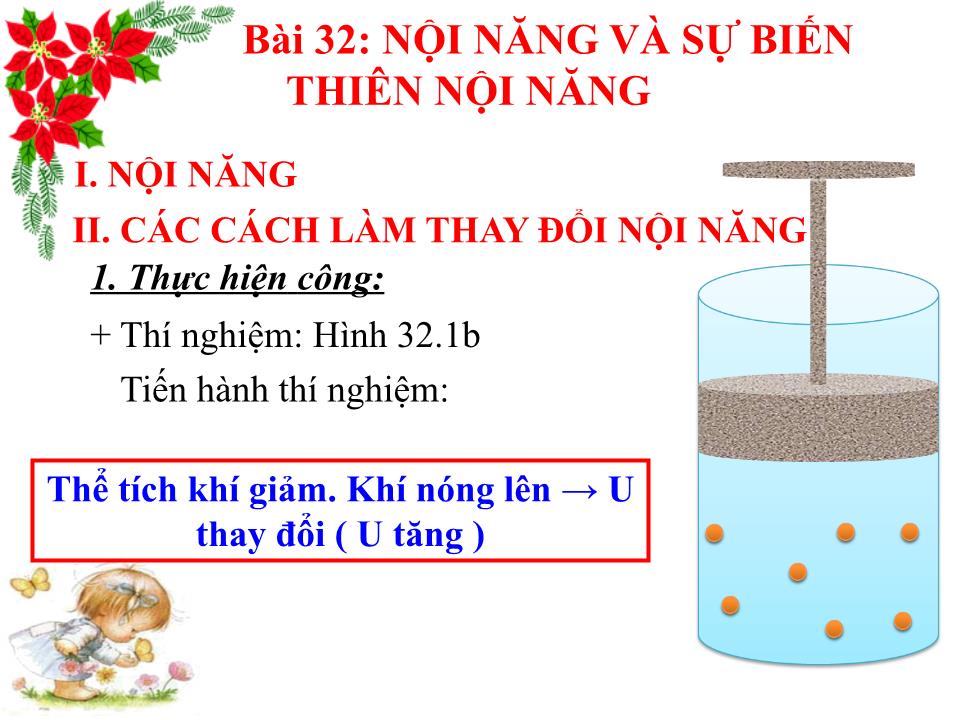 Bài giảng Vật lí Lớp 10 - Bài 32: Nội năng và sự biến thiên nội năng trang 9