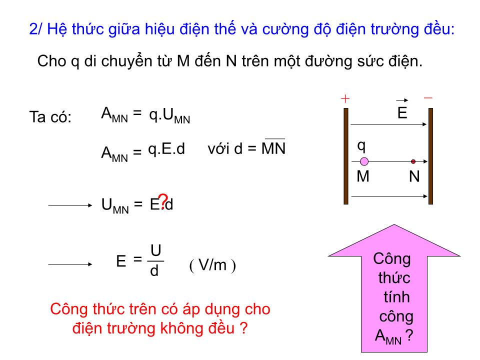 Bài giảng Vật lí Lớp 11 - Bài 5: Điện thế. Hiệu điện thế trang 5