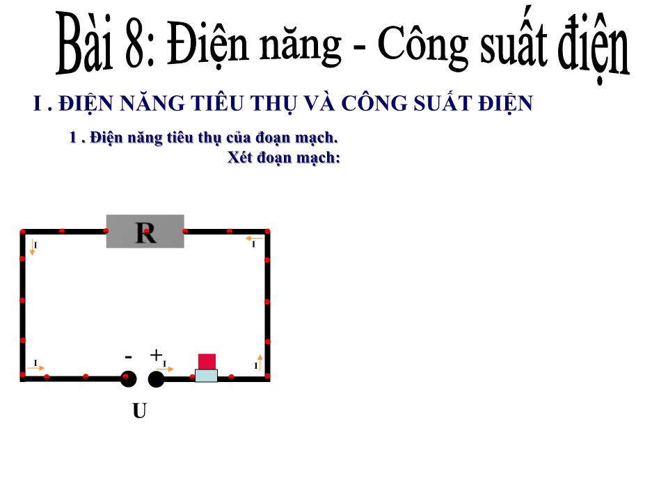 Bài giảng Vật lí Lớp 11 - Bài 8: Điện năng. Công suất điện - Trần Thảo Nguyên trang 6