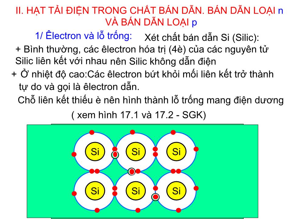 Bài giảng Vật lí Lớp 11 - Bài 17: Dòng điện trong chất bán dẫn trang 3