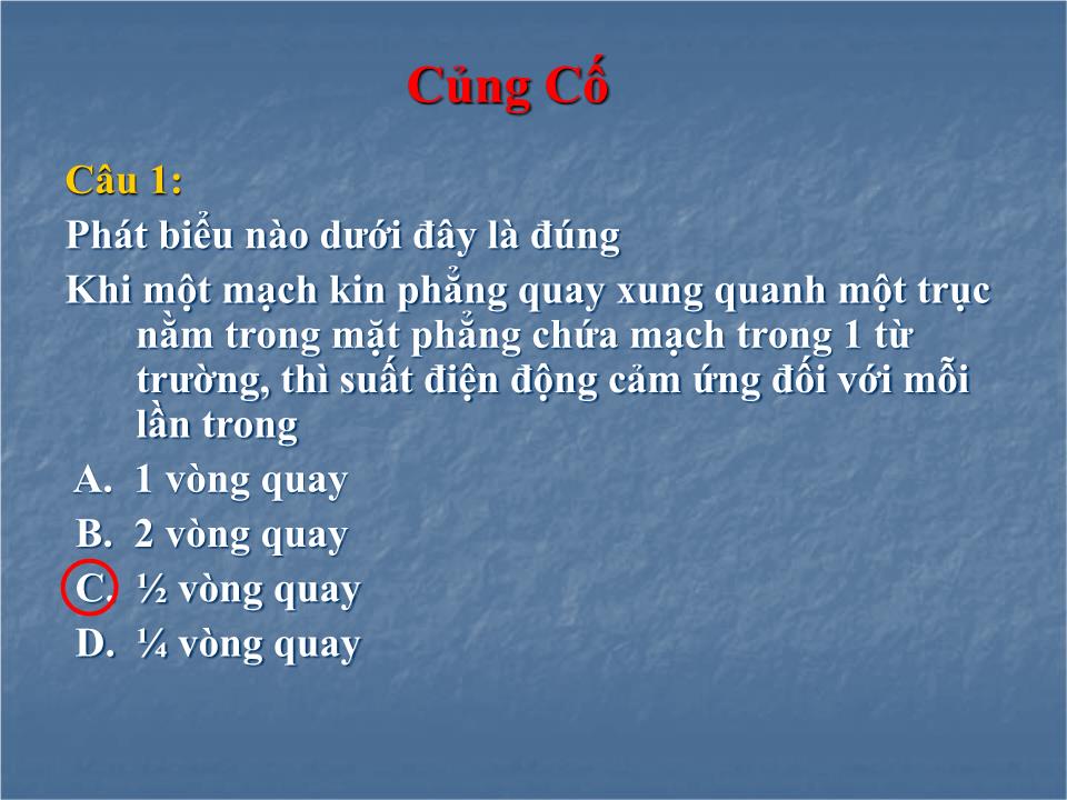 Bài giảng Vật lí Lớp 11 - Bài 24: Suất điện động cảm ứng trang 10