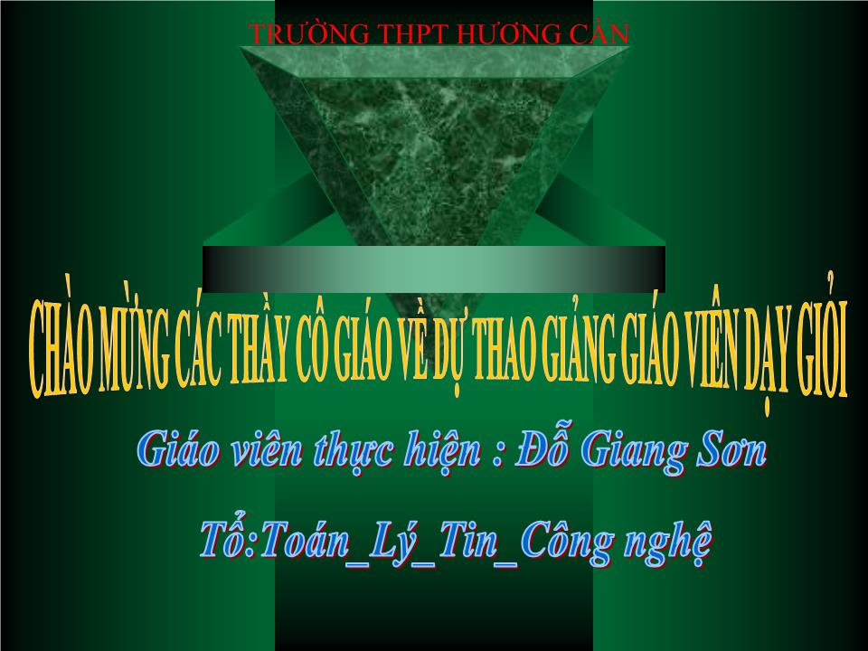 Bài giảng Vật lí Lớp 11 - Bài 28: Mắt. Các dụng cụ quang - Đỗ Giang Sơn trang 1