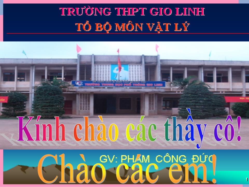 Bài giảng Vật lí Lớp 12 - Bài 4: Dao động tắt dần, dao động cưỡng bức trang 1