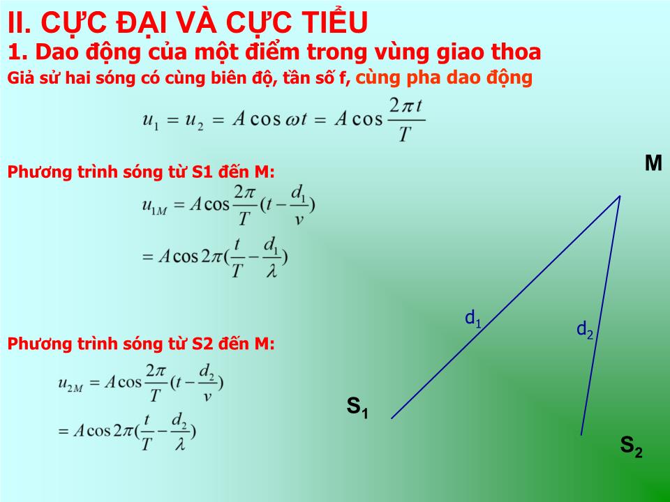 Bài giảng Vật lí Lớp 12 - Bài 8: Giao thoa sóng trang 6