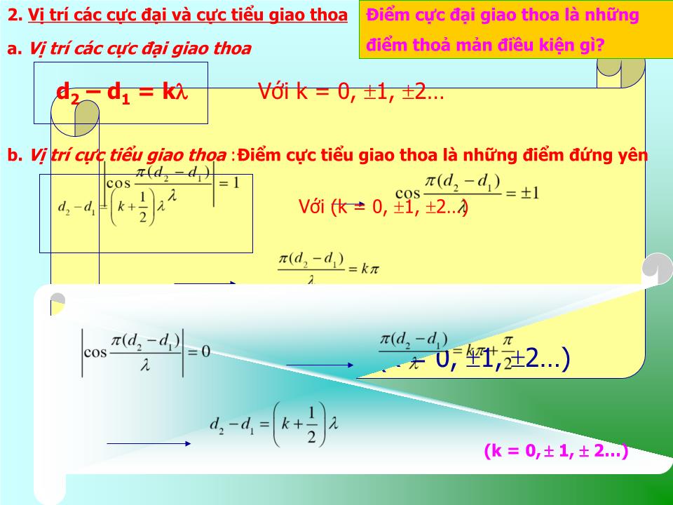 Bài giảng Vật lí Lớp 12 - Bài 8: Giao thoa sóng trang 8