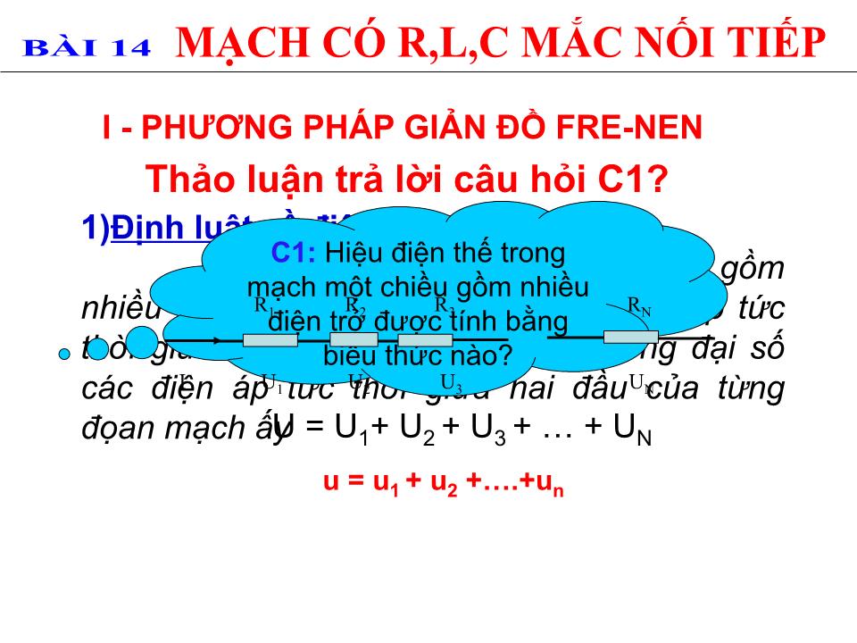 Bài giảng Vật lí Lớp 12 - Bài 14: Mạch có R,L,C mắc nối tiếp trang 5