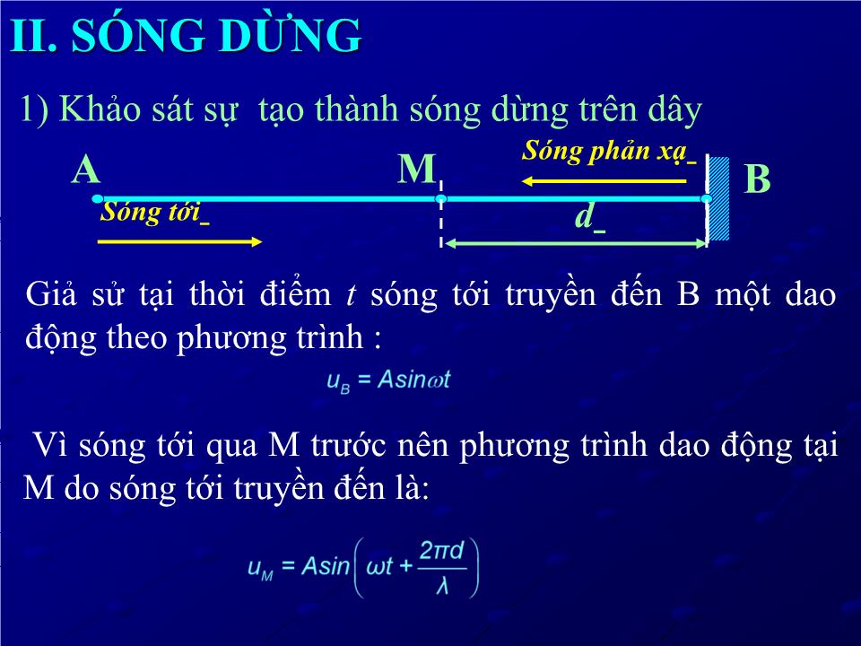 Bài giảng Vật lí Lớp 12 - Tiết 23: Sự phản xạ sóng sóng dừng trang 8