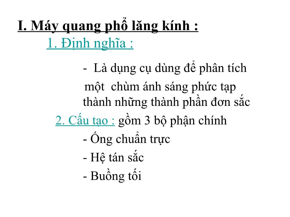 Bài giảng Vật lí Lớp 12 - Bài 26: Các lọai quang phổ trang 8