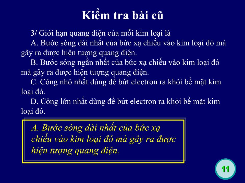 Bài giảng Vật lí Lớp 12 - Bài 32: Hiện tượng quang. Phát quang trang 3