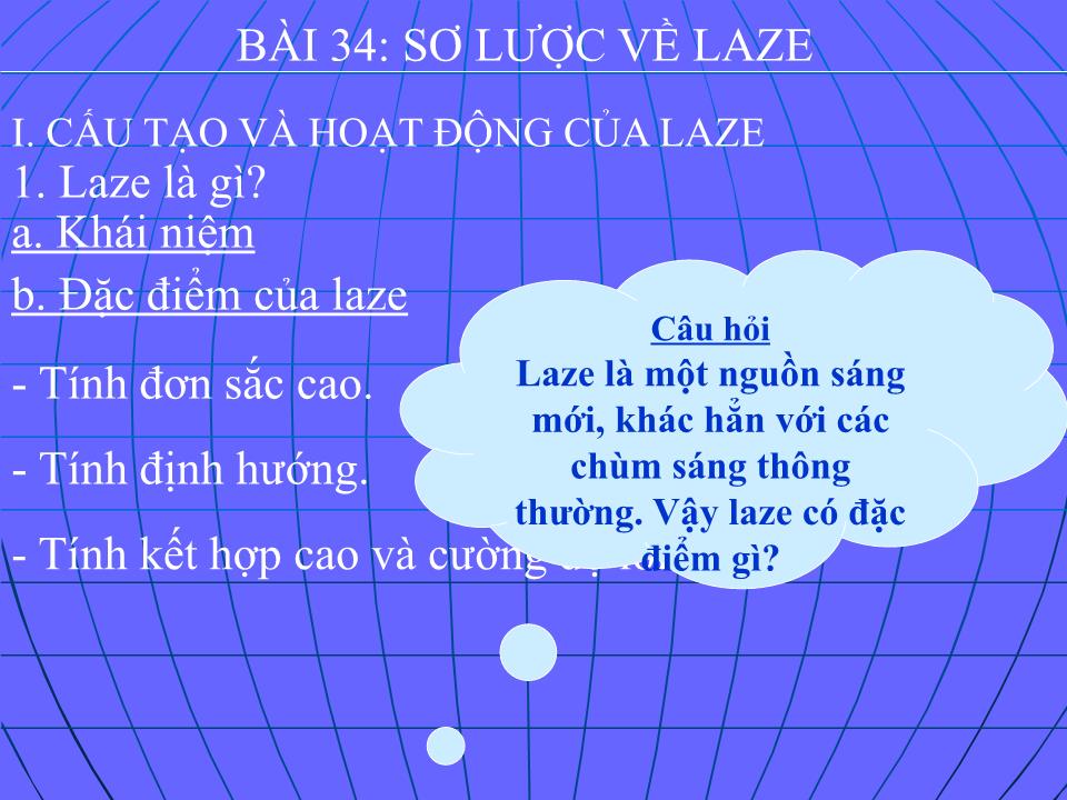 Bài giảng Vật lí Lớp 12 - Bài 34: Sơ lược về Laze trang 7