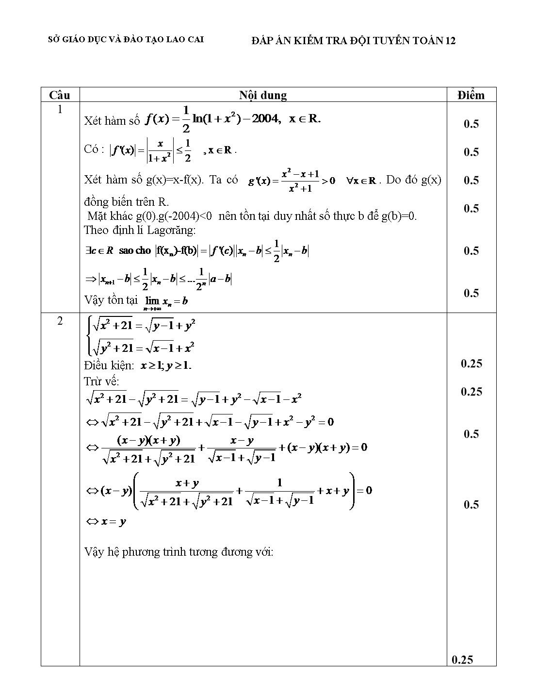 Đề kiểm tra Học sinh giỏi Lớp 12 môn Toán trang 2
