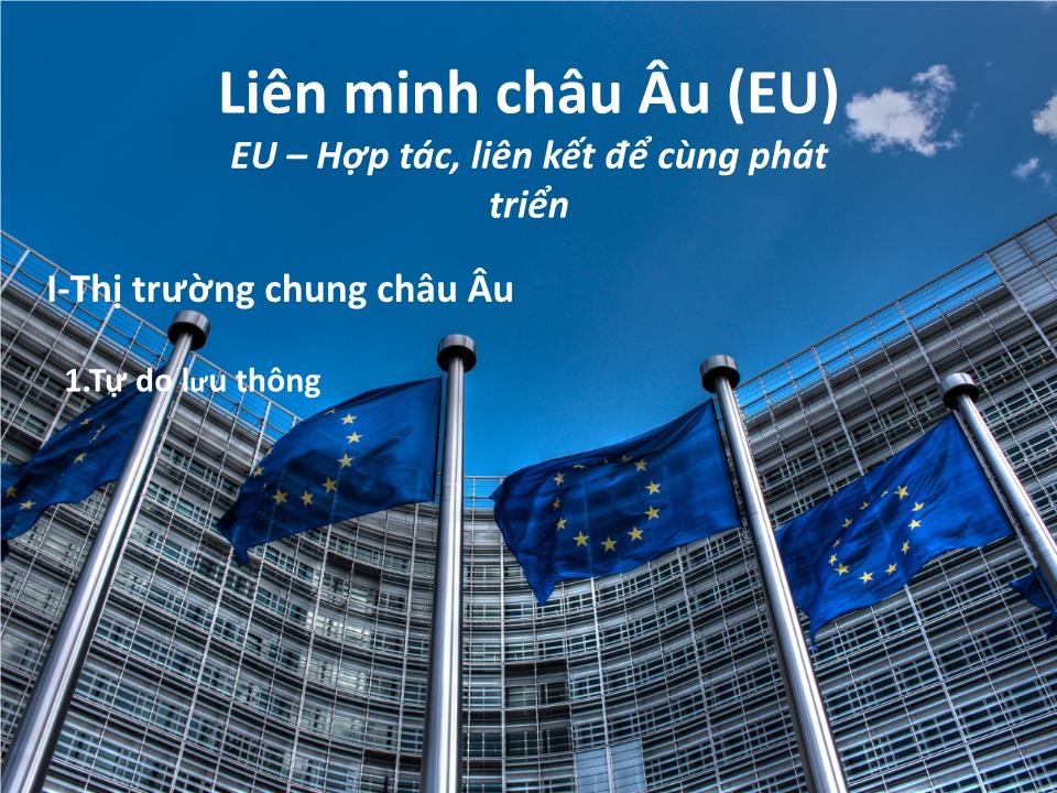 Bài giảng Địa lí Lớp 11 - Bài 7: EU. Hợp tác, liên kết để cùng phát triển trang 2