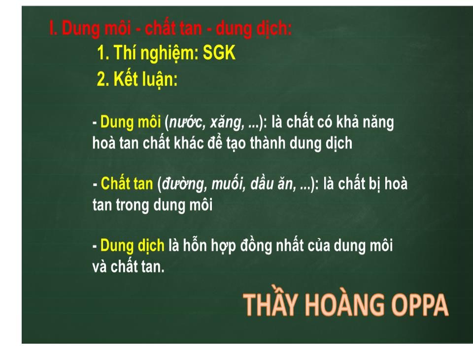 Bài giảng Hóa học Lớp 8 - Bài 40: Dung dịch trang 10