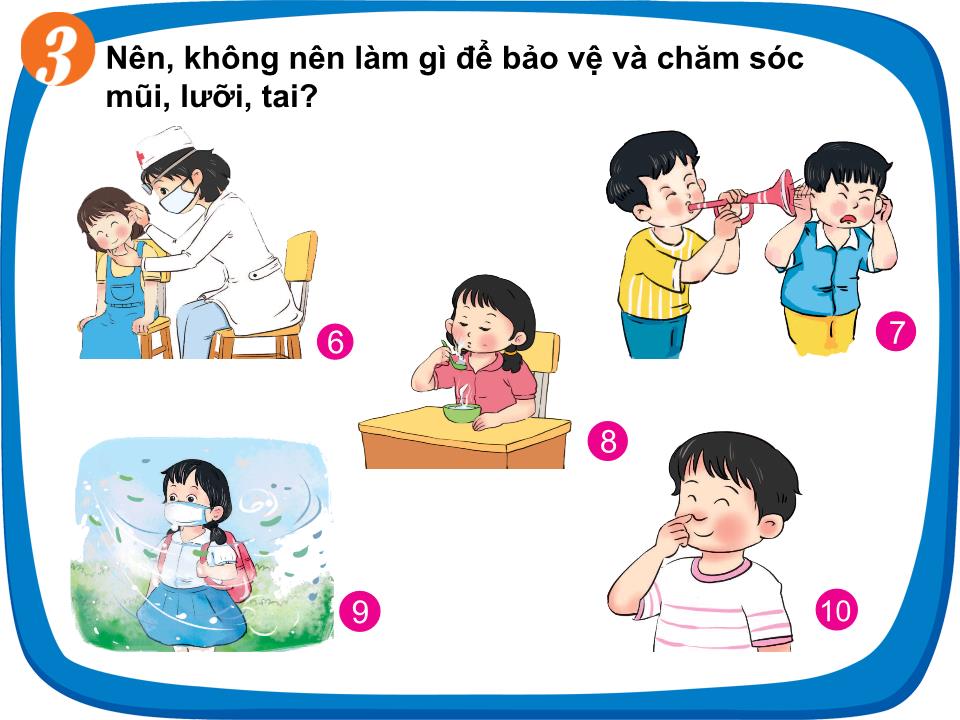 Bài giảng Tự nhiên và xã hội Lớp 1 - Bài 25: Bảo vệ các giác quan trang 10