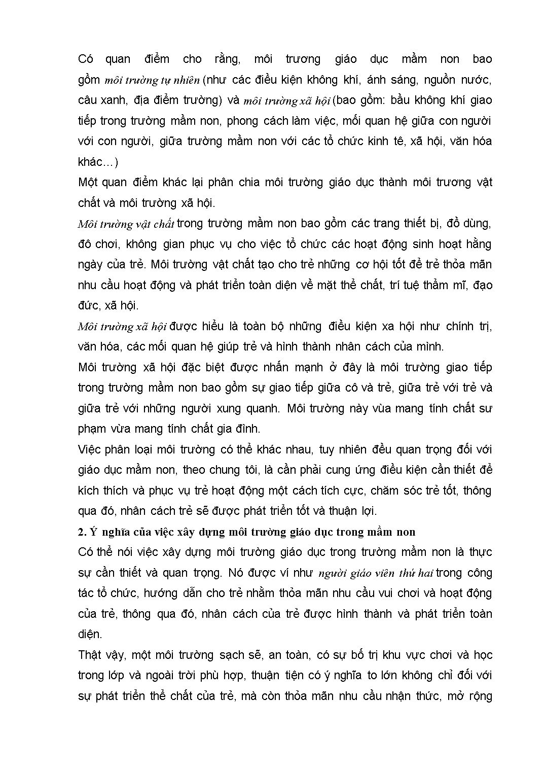 Bài thu hoạch bồi dưỡng thường xuyên module giáo viên mầm non 6: Giáo dục mầm non theo quan điểm giáo dục lấy trẻ làm trung tâm trang 5