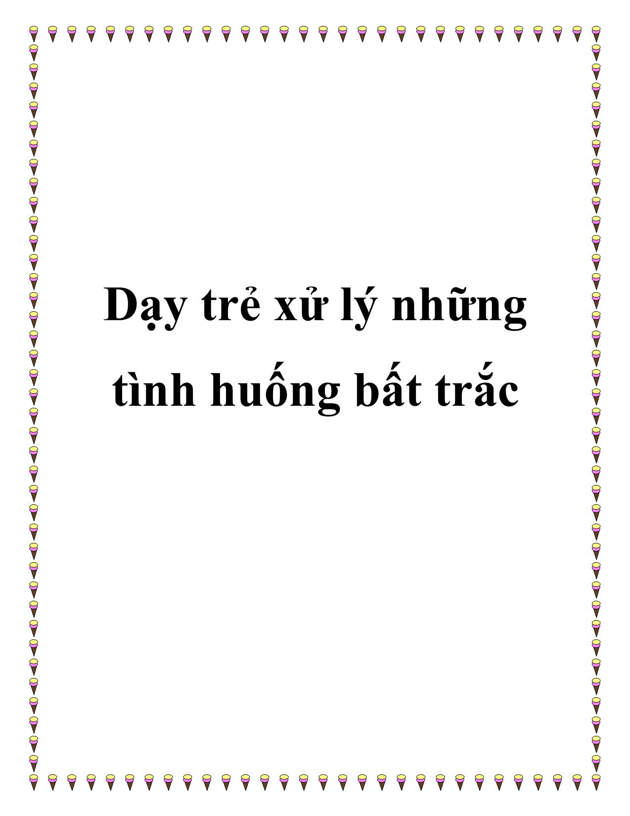 Dạy trẻ xử lý những tình huống bất trắc trang 1