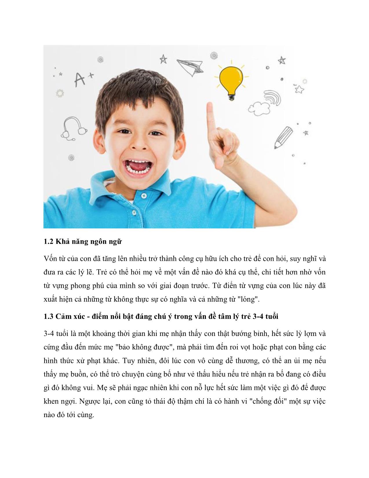 Tâm lý trẻ 3-4 tuổi mẹ cần thấu hiểu trang 3