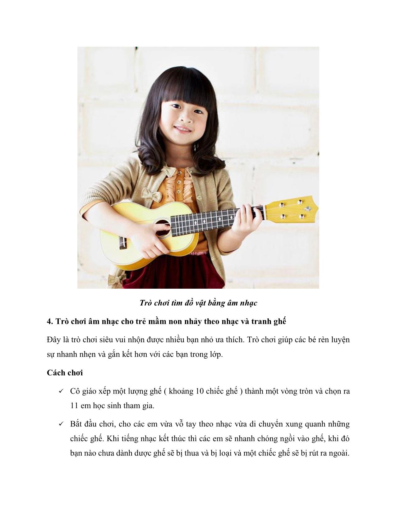 Trò chơi âm nhạc cho trẻ mầm non trang 5