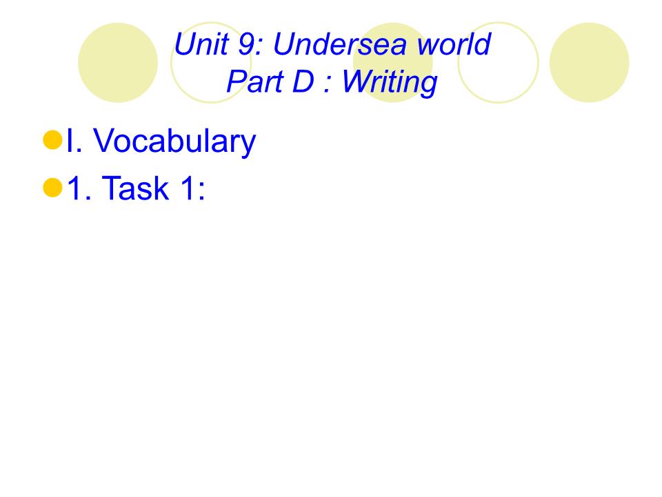 Bài giảng Tiếng Anh Lớp 10 - Unit 9: Undersea world - Part D: Writing trang 7