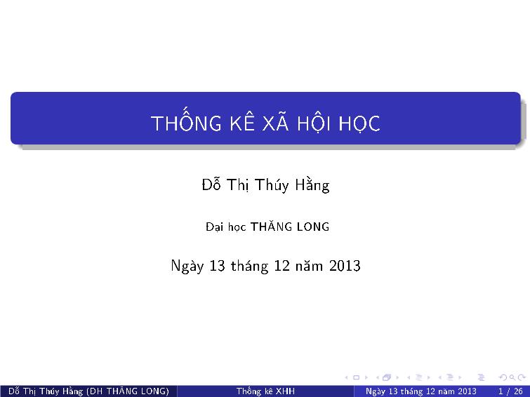 Bài giảng Thống kê xã hội - Chương II: Thu thập dữ liệu trang 1