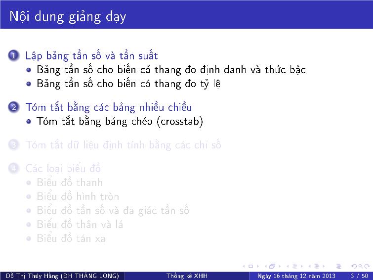 Bài giảng Thống kê xã hội - Chương III: Các hình thức tổ chức và trình bày dữ liệu trang 4