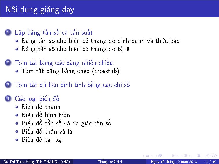 Bài giảng Thống kê xã hội - Chương III: Các hình thức tổ chức và trình bày dữ liệu trang 6