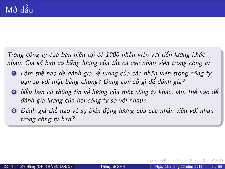 Bài giảng Thống kê xã hội - Chương IV: Các đại lượng thống kê trang 8