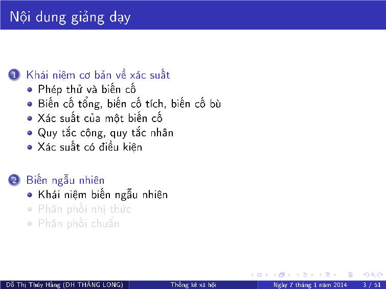 Bài giảng Thống kê xã hội - Chương V: Xác suất căn bản, biến ngẫu nhiên trang 10