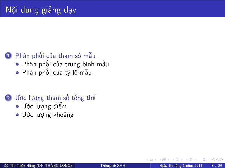 Bài giảng Thống kê xã hội - Chương VI: Phân phối của các tham số mẫu và khoảng tin cậy cho các tham số tổng thể trang 4