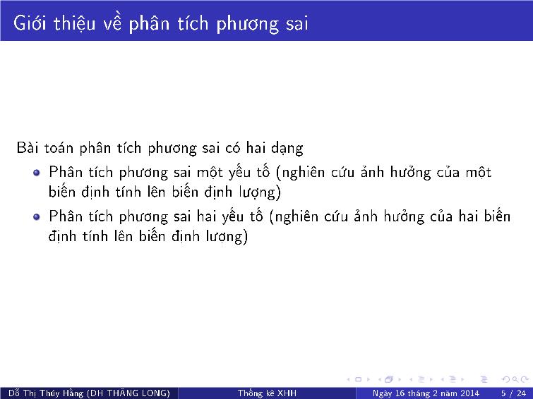 Bài giảng Thống kê xã hội - Chương IX: Phân tích phương sai trang 10