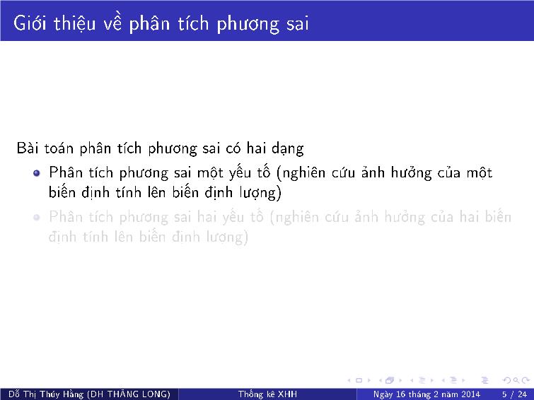 Bài giảng Thống kê xã hội - Chương IX: Phân tích phương sai trang 9