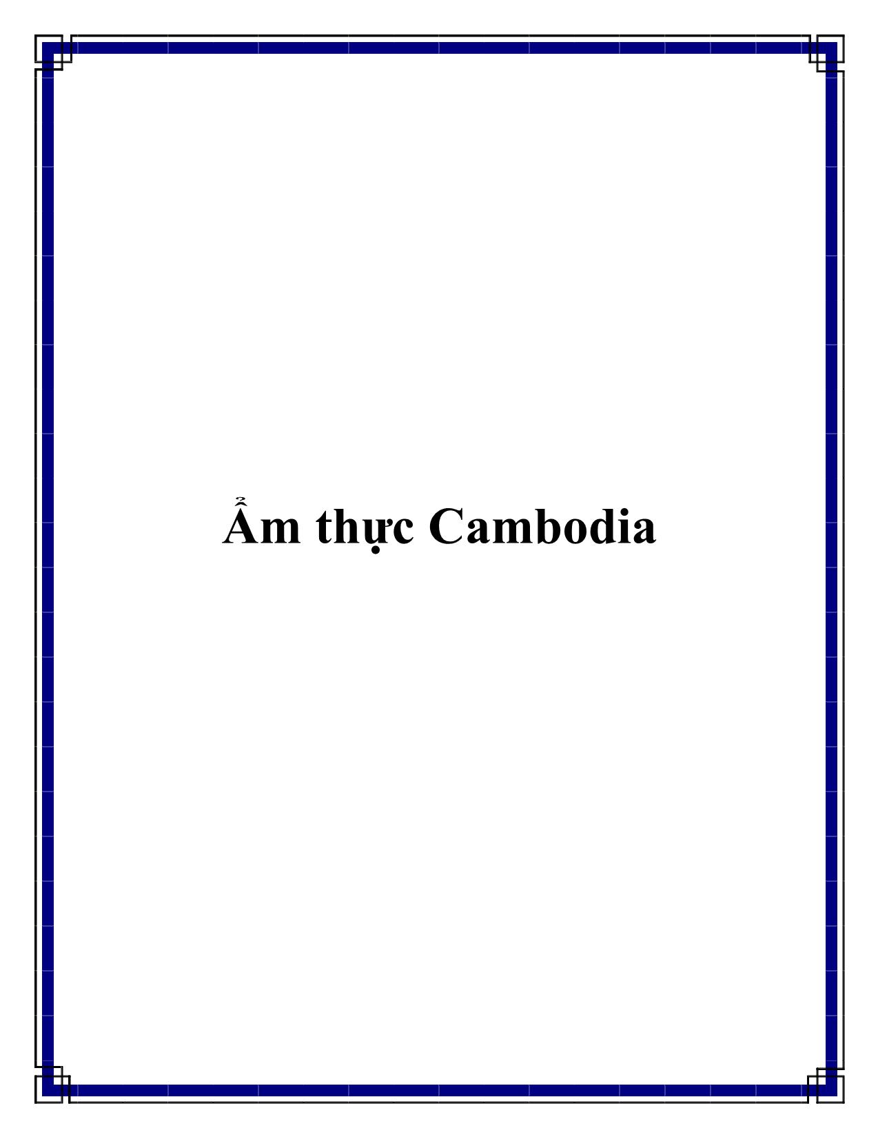 Đề tài Ẩm thực Cambodia trang 1