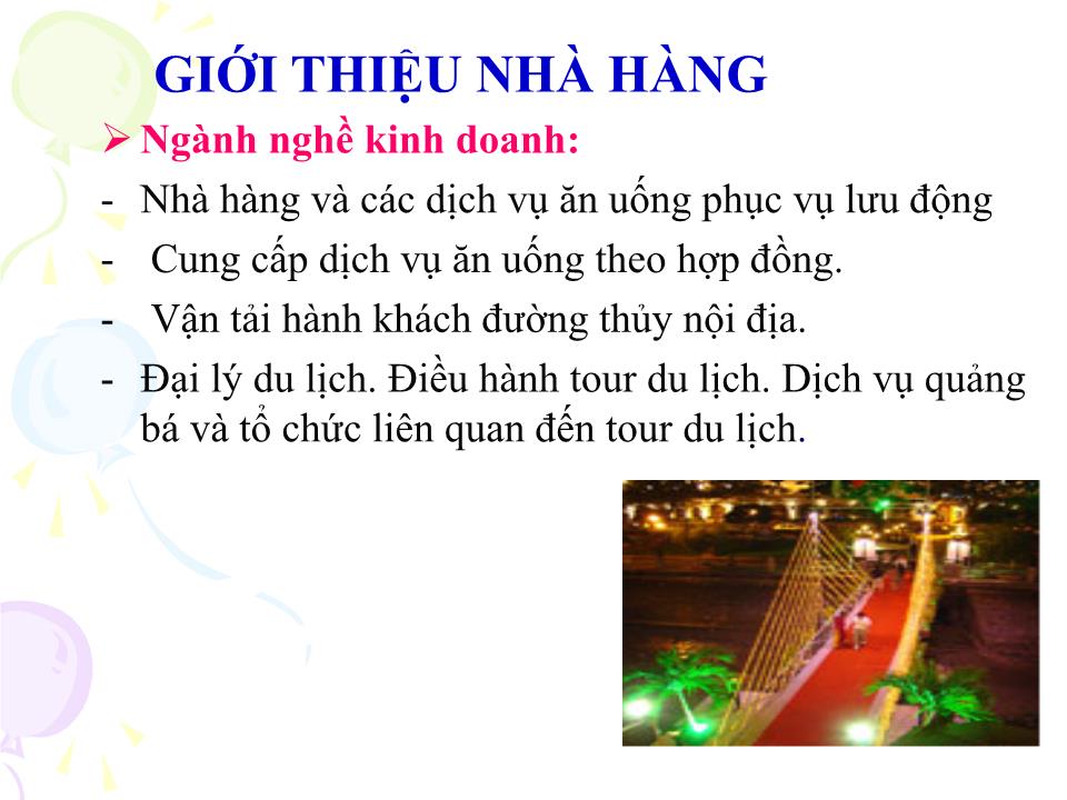 Đề tài Nhà hàng tàu Bến Nghé trang 6