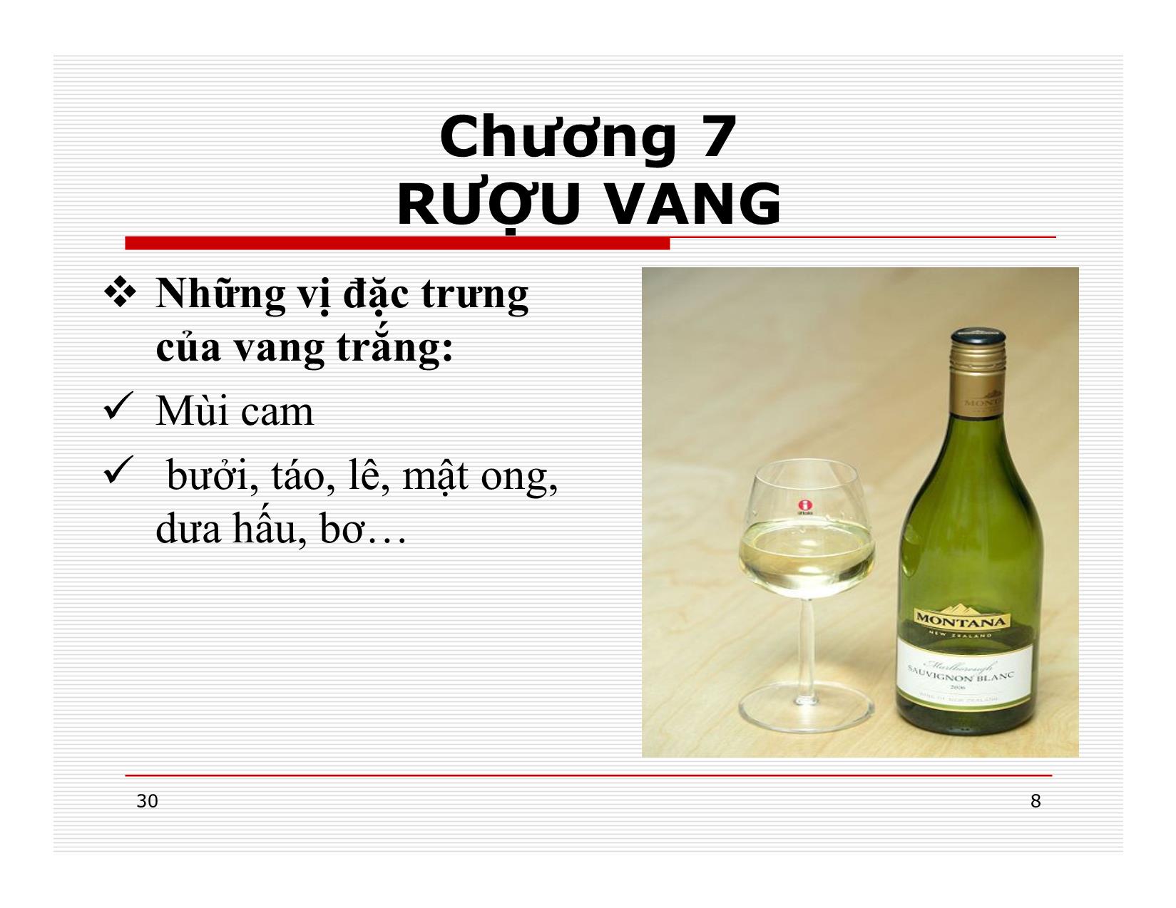 Bài giảng Điều hành hoạt động nhà hàng - Chương 7: Rượu vang trang 8