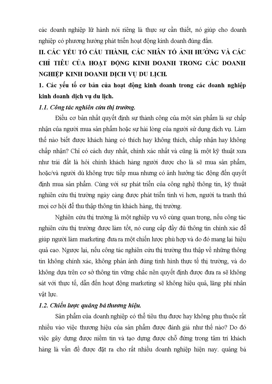 Đề tài Thực trạng hoạt động kinh doanh và một số giải pháp nâng cao hiệu quả hoạt động kinh doanh của công ty TNHH Kỳ Nghỉ Việt trang 9