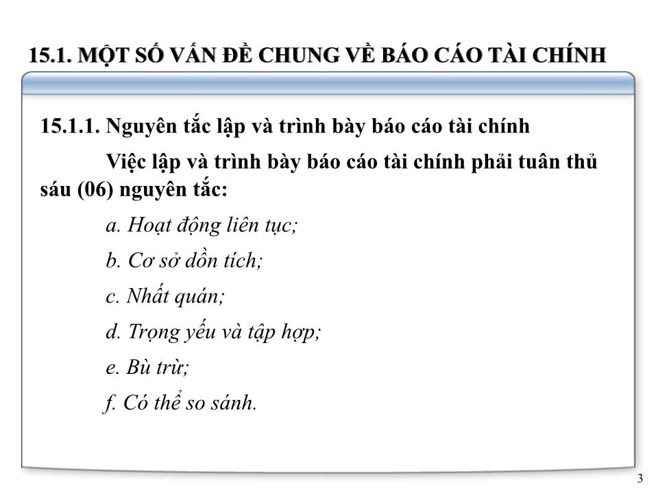 Bài giảng Kế toán doanh nghiệp - Chương 8: Báo cáo tài chính trang 3