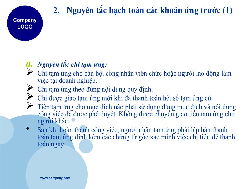 Bài giảng Kế toán doanh nghiệp - Chương 1: Kế toán tiền và các khoản tương đương tiền trang 6